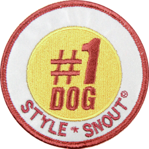Reflektierende Hunde-Patches – abnehmbare Klett-Patches, Geschirr-Befestigung, Aufnäher für Brustgeschirr, mit gestickter Nummer eins