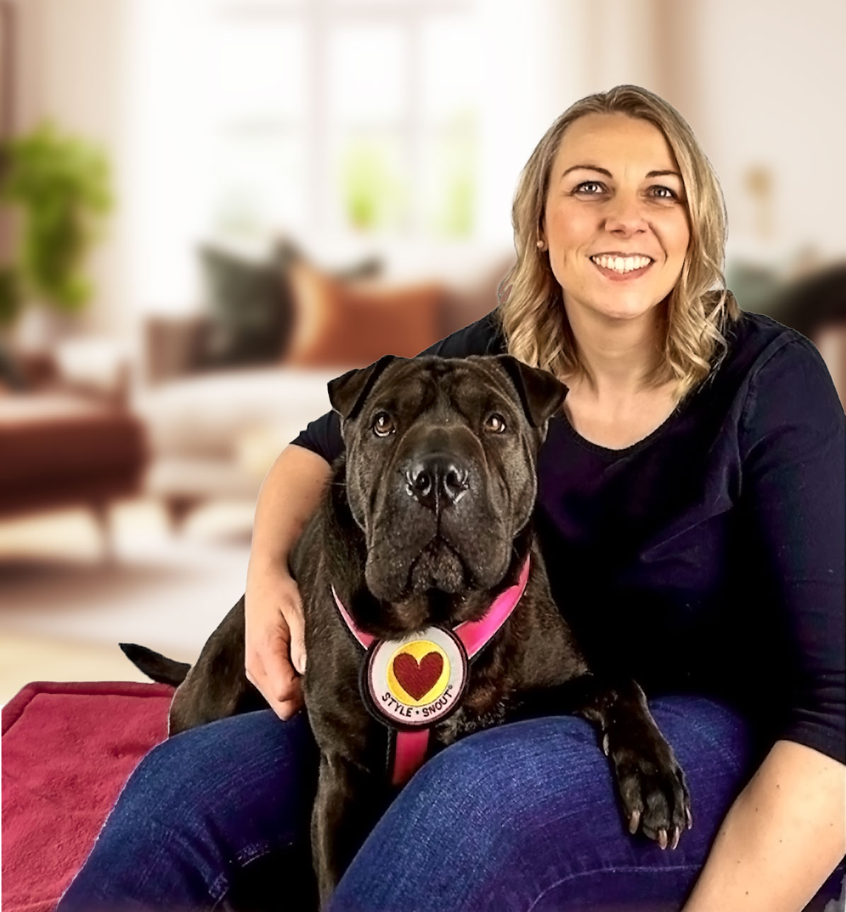 Frau mit Hund - Werde Affiliate Partner von stylesnout